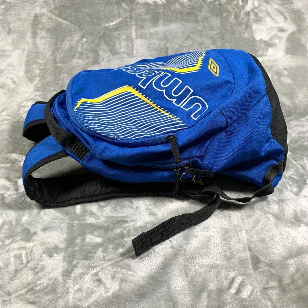 Umbro Backpack Bue Soccer Travel Daypack Commuter School Padded Embroidered Logo